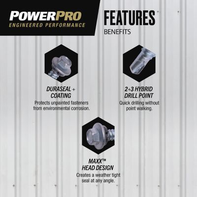 Image showing  8 x 1/2in. Power Pro Star Drive Truss-Head Lath Screws, 180 pk.