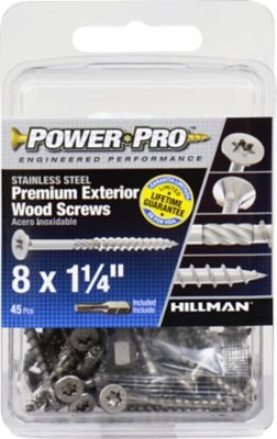 Image showing  #8 x 1-1/4 in. Premium 305 Stainless Steel Wood Screws, 45-Pack