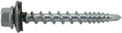 Image showing 7 th Hillman #10 x 1-1/2 in. Power Pro Silver Self-Drilling Metal-to-Wood Roofing Screws, 98-Pack