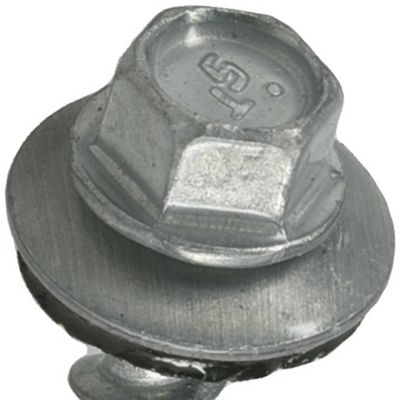 Image showing 8 th Hillman #10 x 1-1/2 in. Power Pro Silver Self-Drilling Metal-to-Wood Roofing Screws, 98-Pack