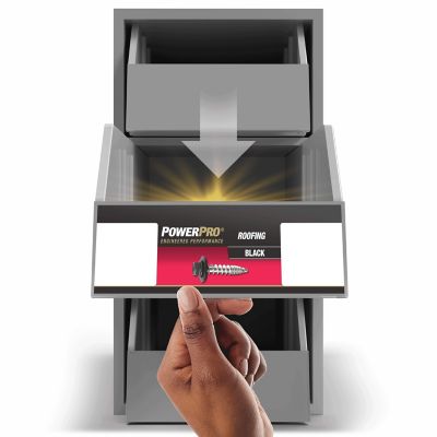 Image showing  #10 x 1-1/2 in. Power Pro Self-Drilling Metal-to-Wood Roofing Screws, Black, 1 lb., 98-Pack