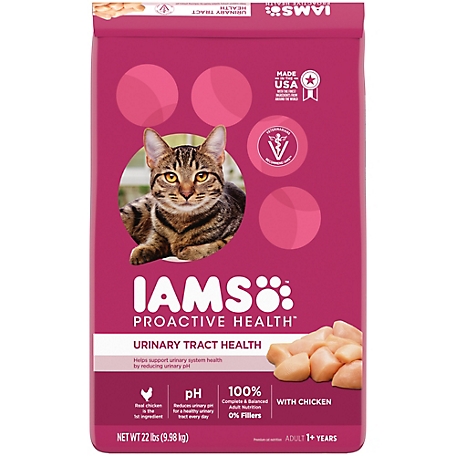 Iams PROACTIVE HEALTH Healthy Adult Urinary Tract Chicken Recipe Dry Cat Food, 22 lb. Bag