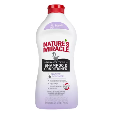 Nature's Miracle Skunk Odor Control Lavender Scented Shampoo and Conditioner for Dogs and Cats 32 oz. Dog Shampoos & Conditioners