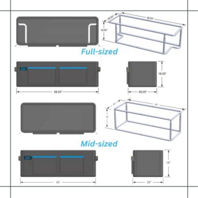 Image showing  Full-Size PVC Frame with Top Cover
