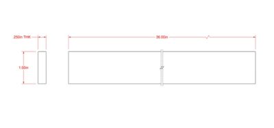 Image showing  SteelWorks 1/4 in. x 1 in. x 3 ft. Weldable Steel Flat