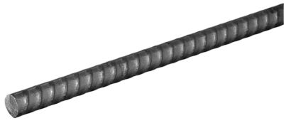 Hillman SteelWorks Weldable Hot-Rolled Steel Rebar (1/2in. x 2')