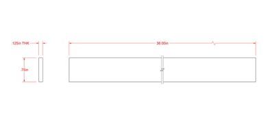 Image showing  SteelWorks 1/8 in. x 3/4 in. x 3 ft. Weldable Aluminum Flat
