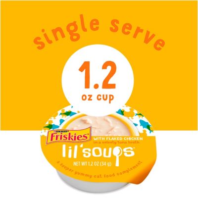 Image showing  Purina Lil' Soups Adult Natural Grain-Free Flaked Chicken Recipe Lickable Wet Cat Treat, 1.2 oz.