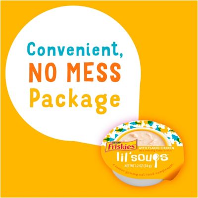 Image showing 9 th Purina Friskies Purina Lil' Soups Adult Natural Grain-Free Flaked Chicken Recipe Lickable Wet Cat Treat, 1.2 oz.