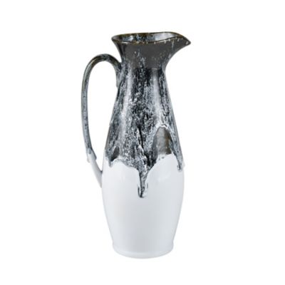 Elk Home Gallemore Pitcher - Black and White Glazed, S0017-9734