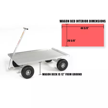 Kahuna Wagons Large Heavy Duty Aluminum Pull Wagon ALUM003 Garden Carts