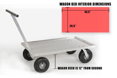 Kahuna Wagons Heavy Duty Large Aluminum Push Wagon, ALUM002