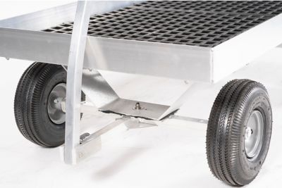 Image showing  Large Uv Perforated Deck- Aluminum Pull Wagon-Cypress Wagon, ALUM223