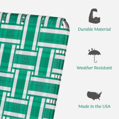 Image showing  Pair of High Back Aluminum Folding Beach Chairs Webbed, BC-C