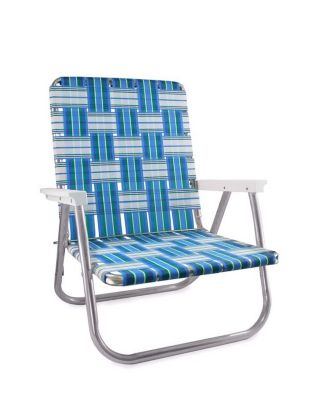 Kahuna Wagons Pair of High Back Aluminum Folding Beach Chairs Webbed, BC-SI