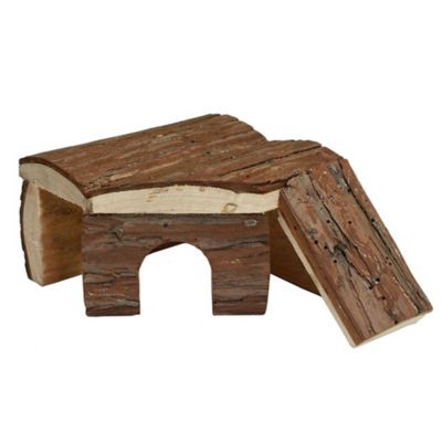 A&E Cage Small Log Cabin Hut with Ramp