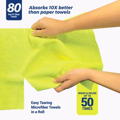 Tear N Clean Microfiber Roll 80-Count, MPX-693215-6