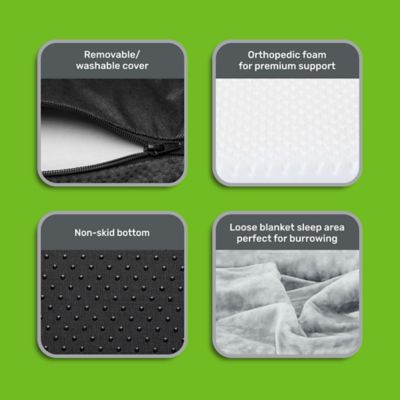 Image showing  Burrow-Top Orthopedic Sofa Pet Bed, 28 x 20 in.