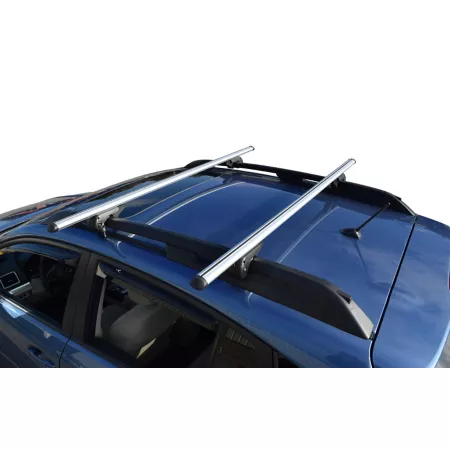 Malone 135 lb capacity EcoRack 58 in Aluminum roof rack with raised side rails silver Kayak & Canoe Carriers