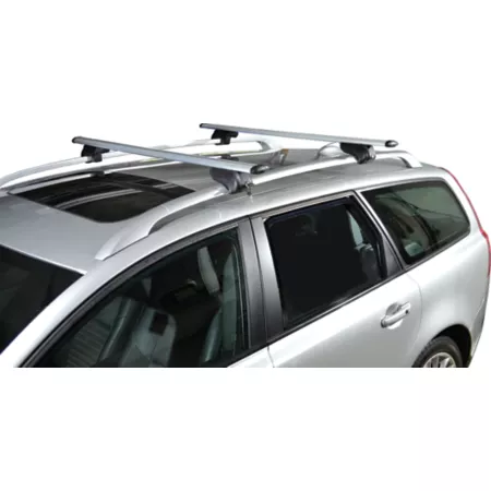 Malone 165 lb Capacity Airflow2 Aluminum Roof Rack with 50" Raised Side Rails Silver Kayak & Canoe Carriers