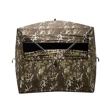 Barronett Blinds Wide Side 95, Portable Hunting Blind, Side-By-Side Hub Blind, 2-Person, Crater Harvest, WS95CH