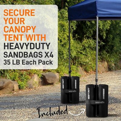 Image showing  Machrus Pop Up 10 x 15 Canopy Tent - Collapsible Pop Up Tent - Waterproof Uv Resistant Top, Carry Bag & Sand Bags