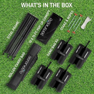 Image showing  Machrus Pop Up 10 x 15 Canopy Tent - Collapsible Pop Up Tent - Waterproof Uv Resistant Top, Carry Bag & Sand Bags