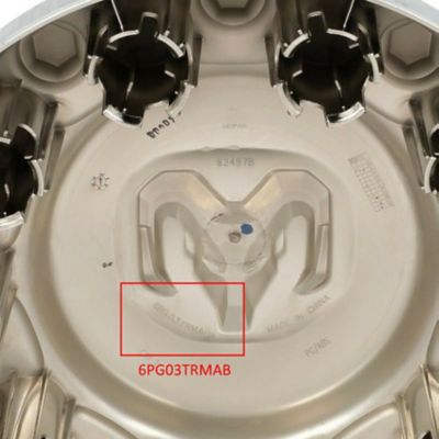 Image showing  OEM Chrome Front Center Cap/Hubcap for Dodge Ram 4500, 5500, Chassis Cab 2019-2024