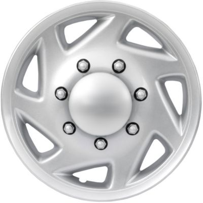 Image showing  Set of 4, Ford E-150, E-250, E-350 SRW 1997-2024 Replica Hubcaps / Wheel Covers for 16 in. Rims F8UZ1130AACP/F8UA1130AA