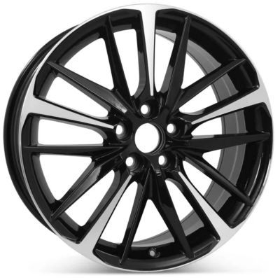 CCI 1 Single, Toyota Camry 2018-2020 Replica 19 x 8, 15 Spoke, Black Machined Aluminum Replacement Rim / Wheel (4261106E20)