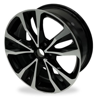 Image showing  1 Single, Toyota Corolla 2017-2019, Replica 17x7, 10 Spoke, Black Machined Aluminum Rim / Wheel (4261102N10)