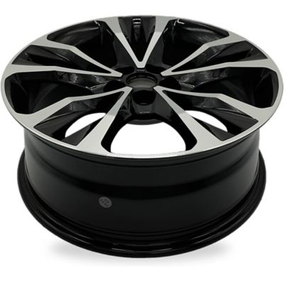 Image showing  1 Single, Toyota Corolla 2017-2019, Replica 17x7, 10 Spoke, Black Machined Aluminum Rim / Wheel (4261102N10)