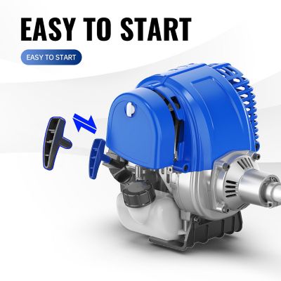 Image showing  17 in. 2-in-1 Straight Shaft 31cc 4-Cycle Gas String Trimmer and Brush Cutter Blade with Bonus Harness