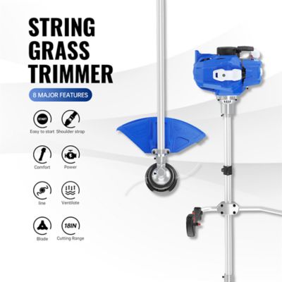 Image showing  18 in. 52cc 2-in-1 Straight Shaft Gas String Trimmer and Brush Cutter Blade, 2-Cycle