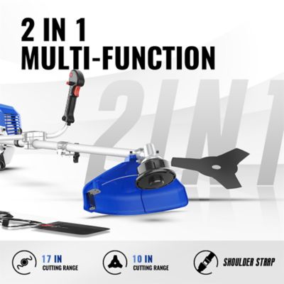 Image showing  18 in. 52cc 2-in-1 Straight Shaft Gas String Trimmer and Brush Cutter Blade, 2-Cycle