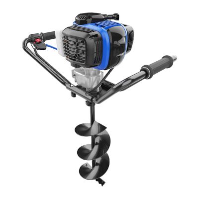 Image showing 9 th Wild Badger Power Gas 53cc Earth Auger with 8 in. x 31.5 in. Length Drill Bit Included
