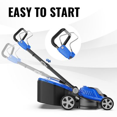 Image showing 5 th Wild Badger Power Cordless 20 Volt 16 in. Lawn Mower, Includes (2) 4.0 Ah Batteries and (2) Fast Chargers, WB20V16LM