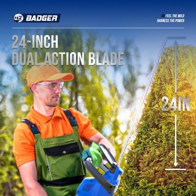 Image showing  24 in. 40V Cordless Hedge Trimmer, Battery and Charger Included