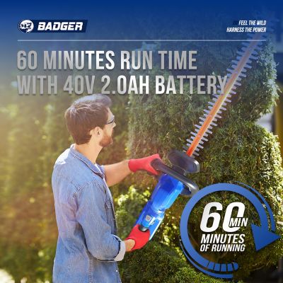 Image showing  24 in. 40V Cordless Hedge Trimmer, Battery and Charger Included
