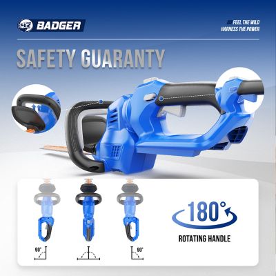 Image showing 5 th Wild Badger Power 24 in. 40V Cordless Hedge Trimmer, Battery and Charger Included