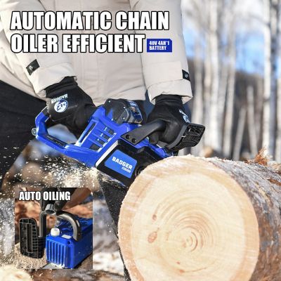 Image showing 5 th Wild Badger Power 16 in. 40 V Cordless Chainsaw, Battery and Charger Included