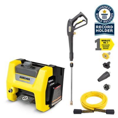 Karcher 1,800 PSI 1.2 GPM Electric Cold Water K1800PS Cube Pressure Washer with Turbo, 15 Degree and Soap Nozzles