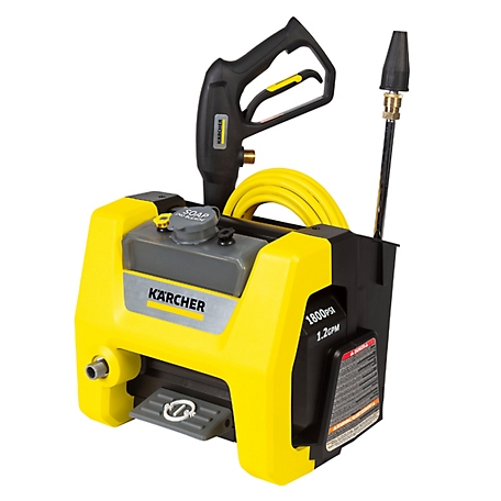 Karcher 1,800 PSI 1.2 GPM Electric Cold Water K1800PS Cube Pressure Washer with Turbo, 15 Degree and Soap Nozzles