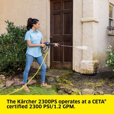 Image showing  2,300 PSI 1.2 GPM Electric Cold Water K2300PS Pressure Washer with Turbo, 15 Degree, 40 Degree, and Soap Nozzles