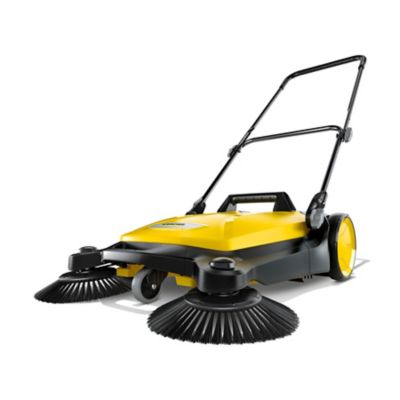 Karcher S 4 Twin Walk-Behind Outdoor Hand Push Sweeper - 5.25 Gal. Capacity