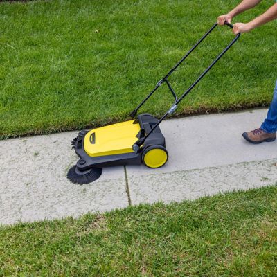 Image showing 8 th Karcher 26.8 in. S 4 Twin Walk-Behind Outdoor Hand Push Sweeper, 5.25 Gal. Capacity