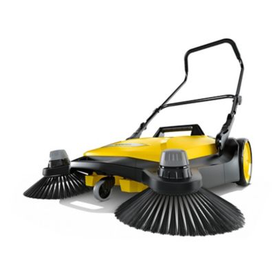 Karcher S 6 Twin Walk-Behind Outdoor Hand Push Sweeper - 10 Gal. Capacity