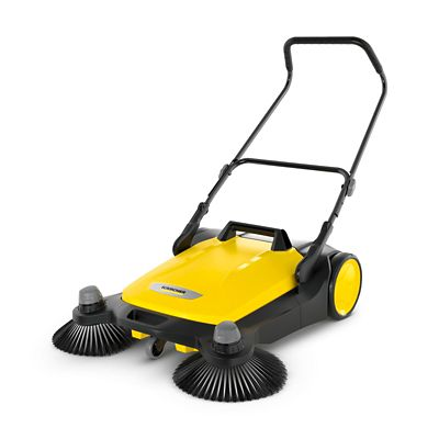 Image showing  33.9 in. S 6 Twin Walk-Behind Outdoor Hand Push Sweeper, 10 Gal. Capacity