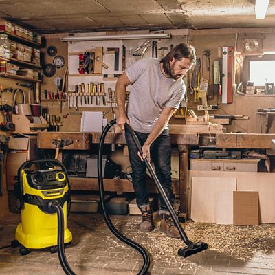 Image showing 7 th Karcher Shop Vacuum WD 5 P, 6.6 gal., 6.0 Peak HP, 33 ft. Reach, Heavy Duty, Blower Function, Crevice Tool, Floor Nozzle