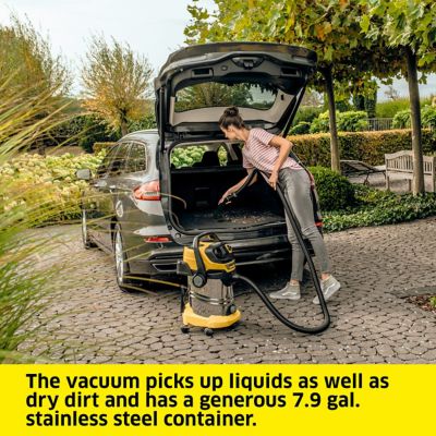 Image showing 6 th Karcher Shop Vacuum WD 6 P S, 7.9 gal, 6.2 Peak HP, 37 ft. Reach, Heavy Duty, Blower Function, Crevice Tool, Floor Nozzle